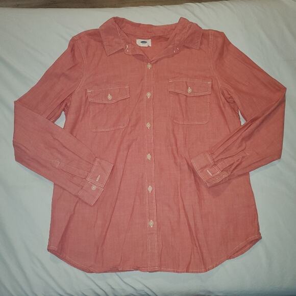 Old navy medium womens button down shirt - Picture 1 of 8